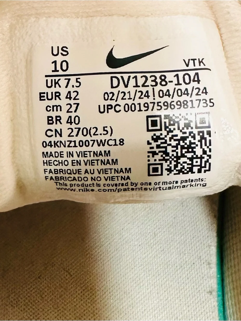 Nike Motiva Women's Walking Shoes Pale Ivory Sail DV1238-104 Size US 10 / EUR 42